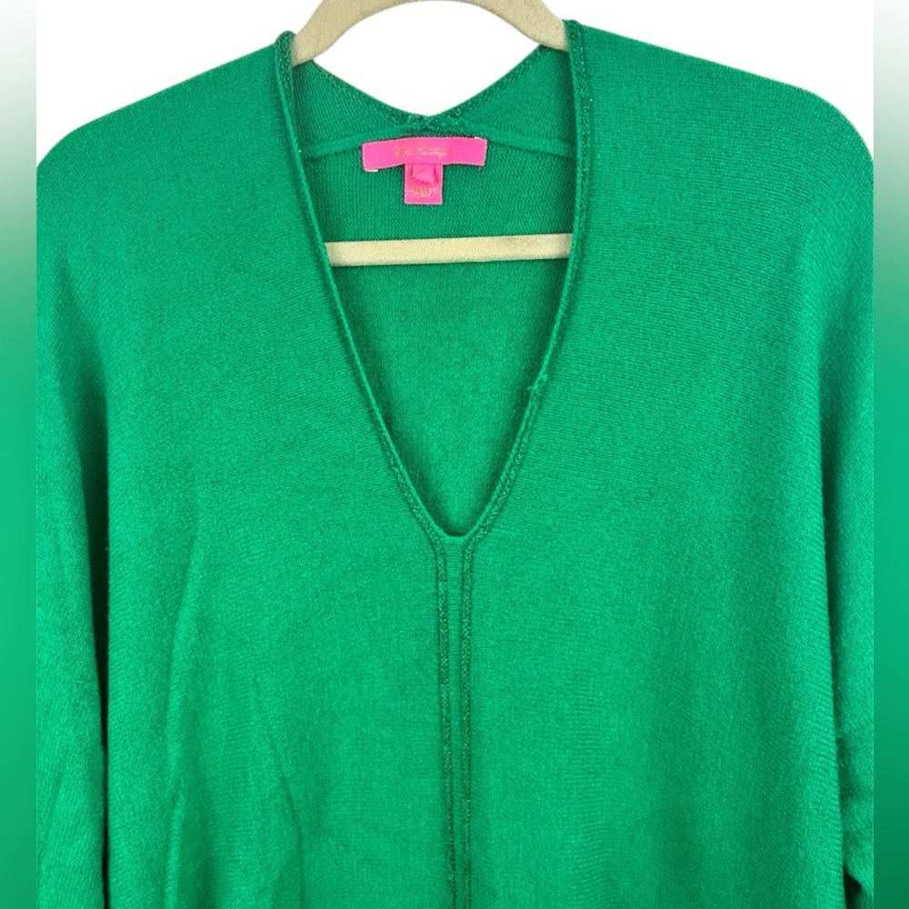 Lily Pulitzer Stevie Dolman SleeveKelly Green Metallic Women’s Sweater Size XL - Picture 3 of 12